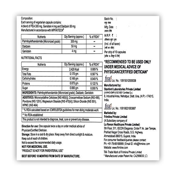 PALMITOLE Capsule 10's - Neuropathic Pain-Dru