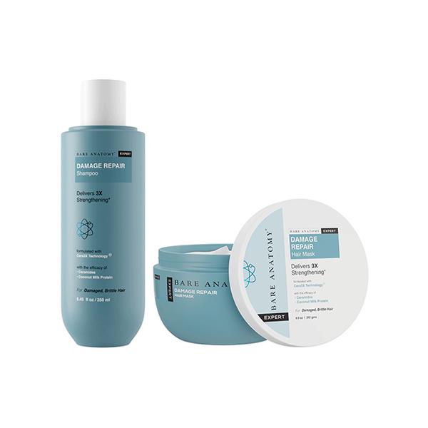 Bare Anatomy Damage Repair Hair Shampoo + Hair Mask Kit ( 250ml + 250gm) 1's - Shampoos