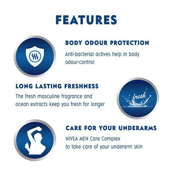 Nivea Men Fresh Active Deodorant 150 ml - Men Deodorants/Roll-Ons