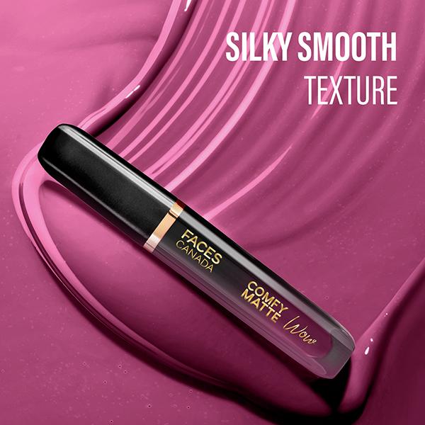 Faces Canada Comfy Matte Wow Liquid Lipstick - Orchid Opulence 10, One Swipe Application 3.8 ml - Liquid Lipsticks