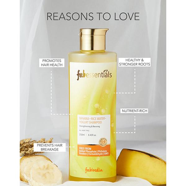 Fabessentials Banana Rice Water Yogurt Shampoo 250 ml - Shampoos