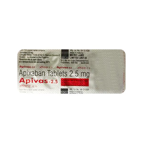 APIVAS 2.5 Tablet 10's - Blood Clot-Ant