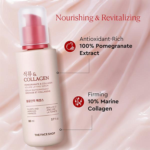 The Face Shop Pomegranate And Collagen Volume Lifting Serum 80 Ml - Face Serum