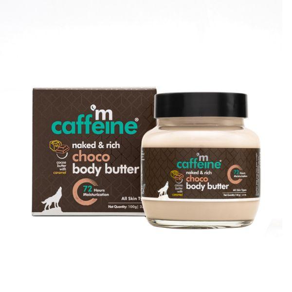 mCaffeine Choco & Shea Body Butter for 72Hrs Moisturization & Stretch Marks 100 gm - Body Butter