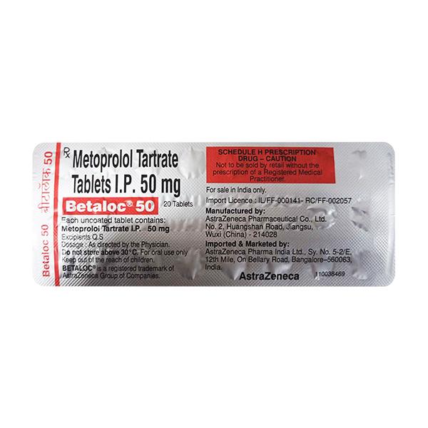 BETALOC 50 Tablet 20's