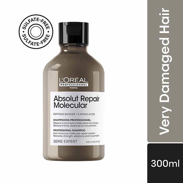 L'Oreal Professionnel Absolut Repair Molecular Sulfate-Free Deep Repairing Shampoo for Damaged Hair 300 ml - Shampoos