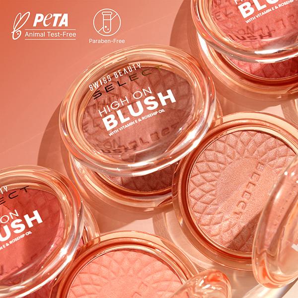 Swiss Beauty Select High On Blush With Natural Matte Finish - Burnt Rose 8 gm - Blushes