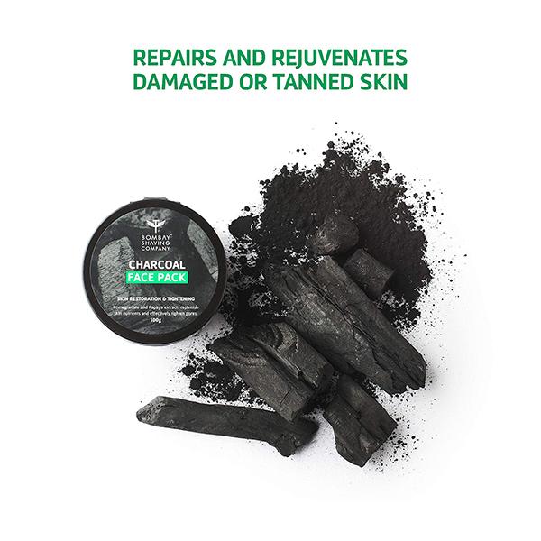 Bombay Shaving Company Skin Restoration & Tightening Face Pack - Charcoal 100 gm - Face Packs