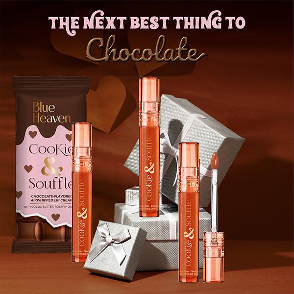 Blue Heaven Cookie & Souffle Chocolate-Flavored Airwhipped Lip Cream, Caramel Kiss 3.2 ml - Liquid Lipsticks