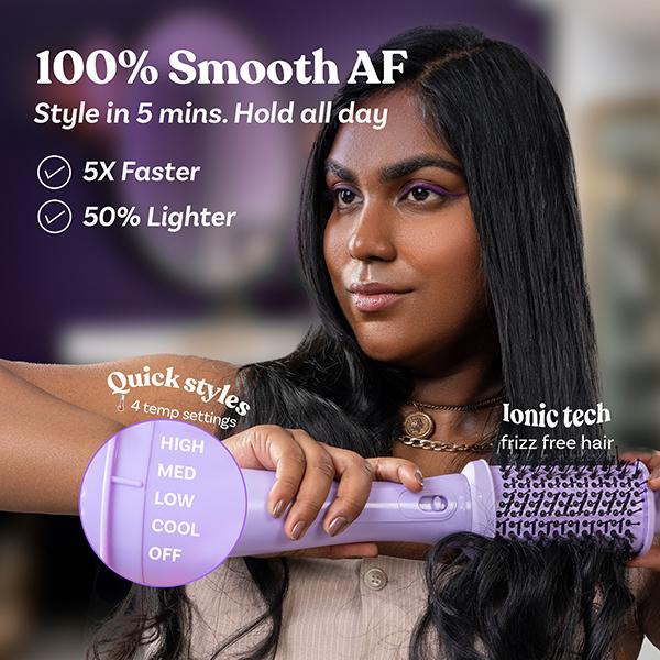 Bombae Hairess Ionic 3-in-1 Hot Air Brush Dryer, Volumizer, & Straightener, Cool Shot Drying 1200 W 700 g - Hair Dryers