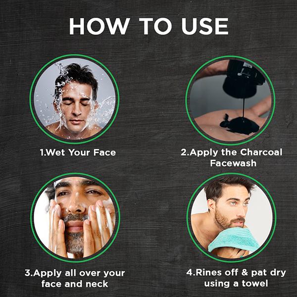 Mancode Activated Charcoal Face Wash for Men - Deep Cleansing & Detoxifying for Clear Skin 100 ml - Face Wash & Cleansers