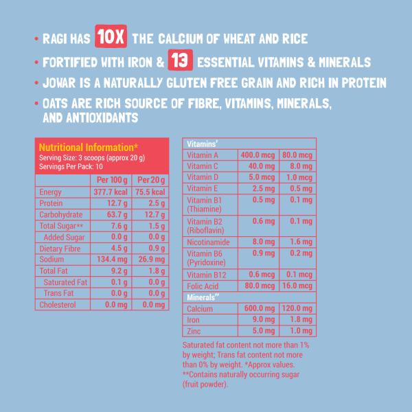 Slurrp Farm Cereal - Multigrain Millets & Mixed Fruit (Refill Pack) 300 g - Baby And Infant Supplements