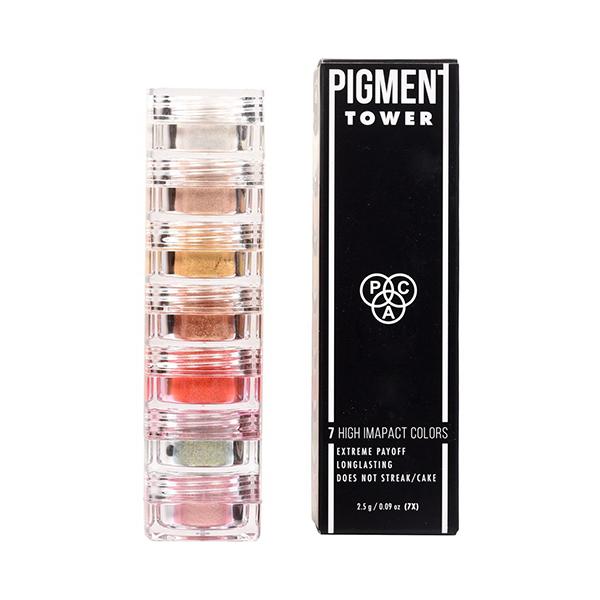 Pac Pigment Tower 7 High Impact Colors Extreme Payoff Longlasting 7 in 1 01 Crystal Light 2.5gm - Eyeshadow, Bases & Primers