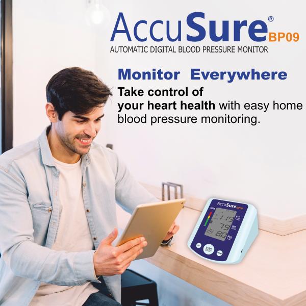 AccuSure Automatic Digital Blood Pressure Monitor - Grey (BP09) 1's - Blood Pressure Monitors
