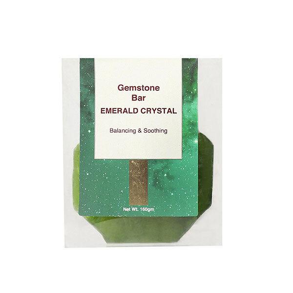 Cosmos by Bewakoof Gemstone Bath Bar with Emerald Crystal Balancing & Soothing 160 gm - Soaps
