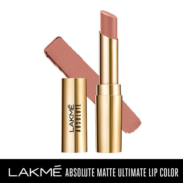 Lakme Absolute Matte Ultimate Lip Color With Argan Oil Brunch Nude 3.4 Gm - Lipsticks