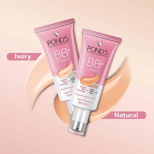POND'S BB+ Cream, Instant Spot Coverage + Light Make-up Glow, Ivory 30 gm - Face Moisturizers