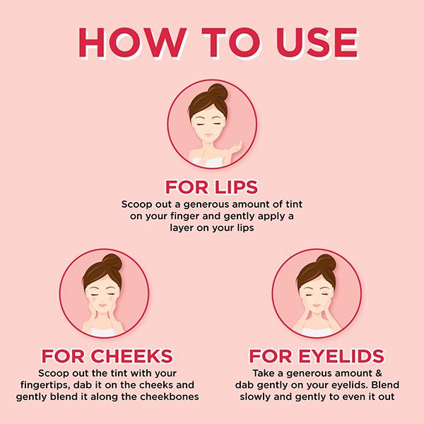 ENN Pout Lip And Cheek Tint With SPF 10 And Avocado Oil - Passion Pink 5 gm - Blush Brush