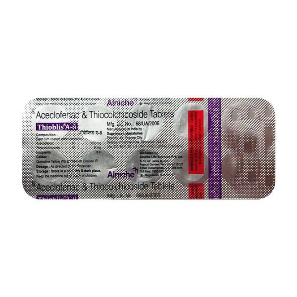 Netmeds | THIOBLIS A 8mg Tablet 10's