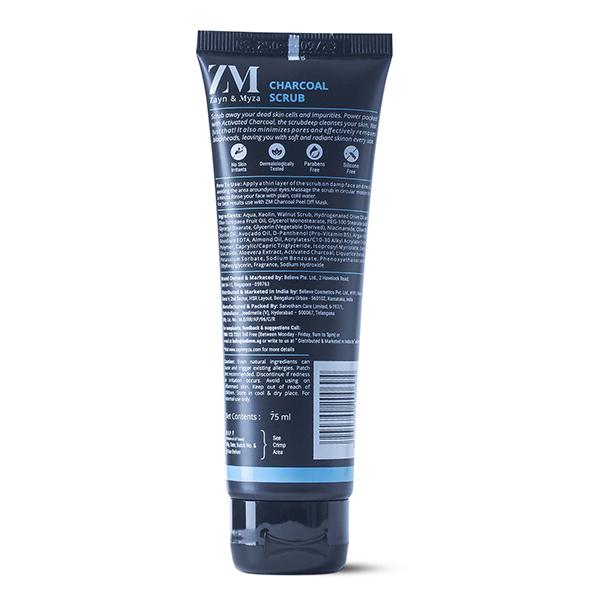 ZM Zayn & Myza Charcoal Face Scrub for Men & Women 75 ml - Face Scrubs