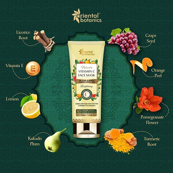Oriental Botanics Nature's Vitamin C Brightening Face Mask 100 gm - Masks & Peels