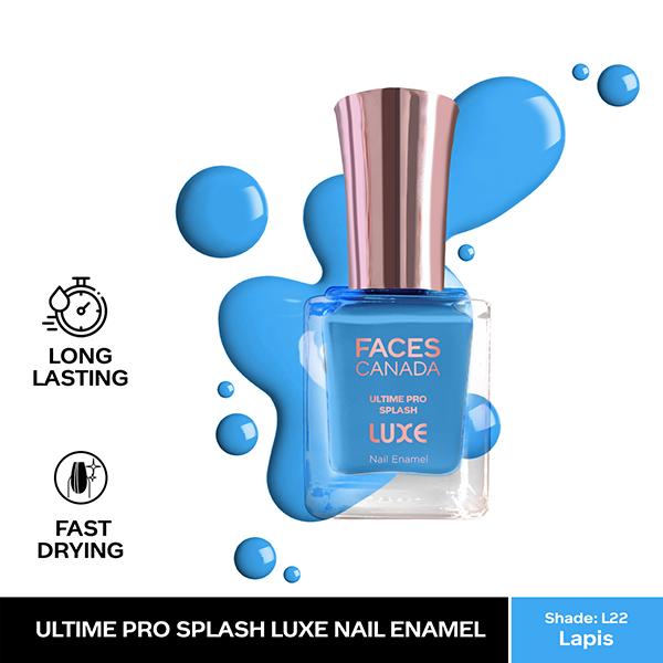 Faces Canada Ultime Pro Splash Luxe Nail Enamel - Lapis (L22) 12 ml - Nail Polish