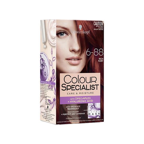 Schwarzkopf Colour Specialist At Home Permanent Hair Colour - 6.88 Rich Ruby 165 ml