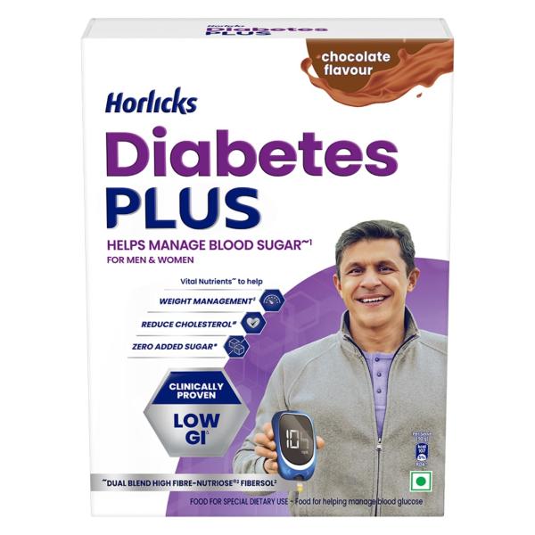 Netmeds | Horlicks Diabetes Plus Powder - Chocolate Flavour (Refill Pack) 400 g