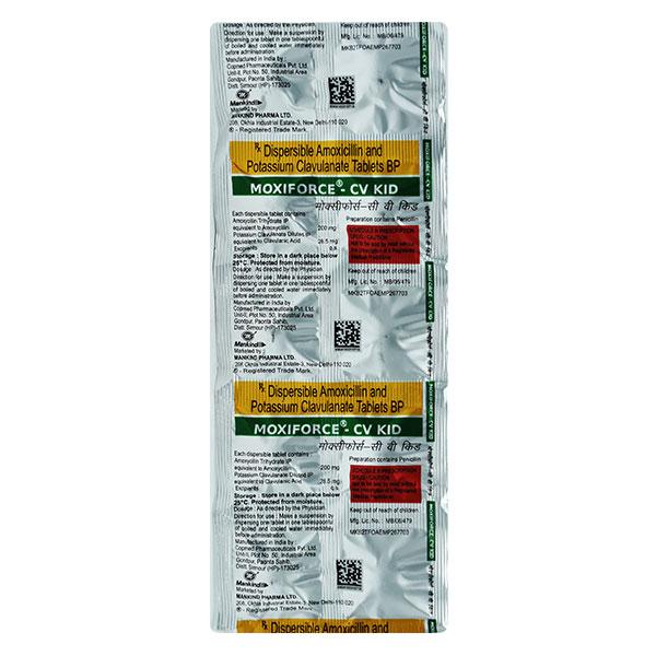 Moxiforce CV Kid Tablet 10'S - Bacterial Infections-Pen