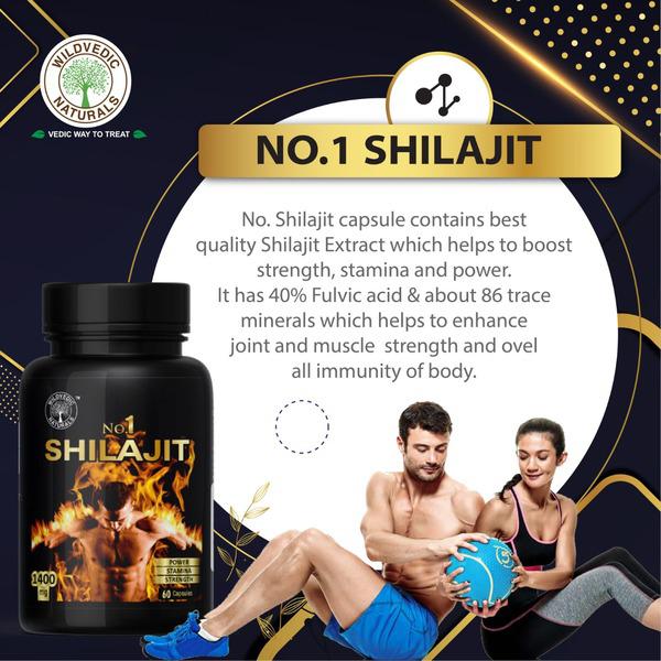 Wild Vedic Naturals Shilajit Capsule 60's - Health Products