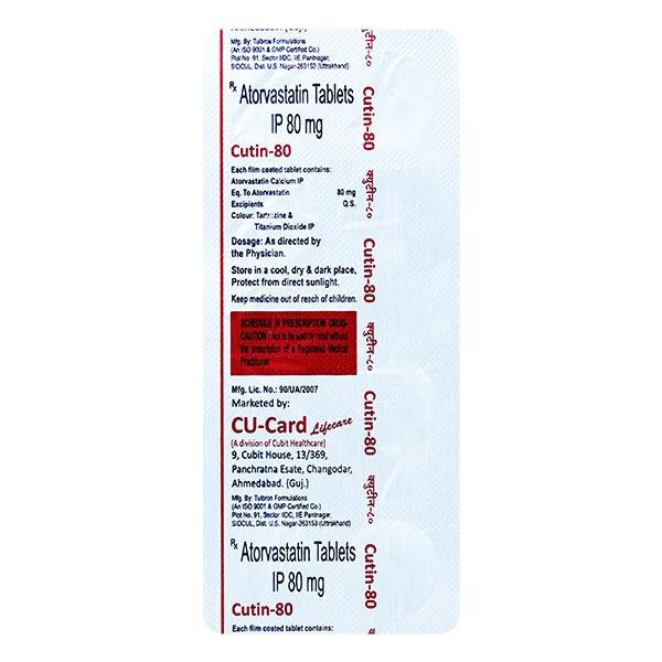 CUTIN 80 Tablet 10's