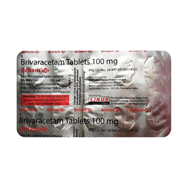 BRITAM 100 Tablet 10's - Epilepsy/Convulsion-Ant