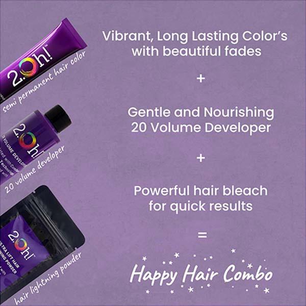 2.Oh! Semi Permanent Hair Color + Lightning Kit - Lavender Combo 1's - Hair Creams