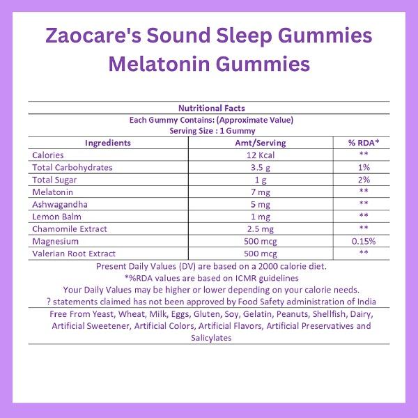 Zaocare Sound Sleep Gummies 30's - General Health