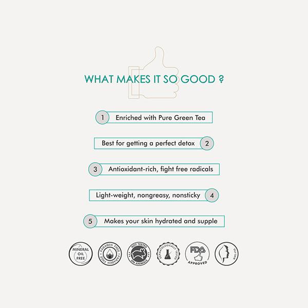 mCaffeine Naked Detox Hydrating Green Tea Body Gel Lotion 200 ml - Lotions & Creams