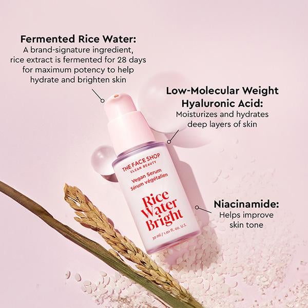 The Face Shop Rice Water Bright Vegan Serum 30 ml - Essences
