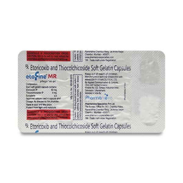 ETOFINE MR 60mg Capsule 10's - Pain relief-Ant