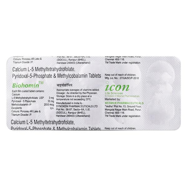 BIOHOMIN Tablet 10's - Supplements-Vam