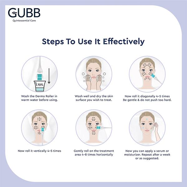 Gubb Derma Roller - Red 540 Needles 0.5mm 1's - Derma Rollers