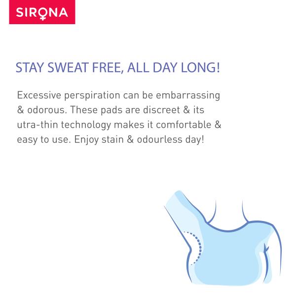 Sirona Under Arm Sweat Pads 12's - Intimate Care