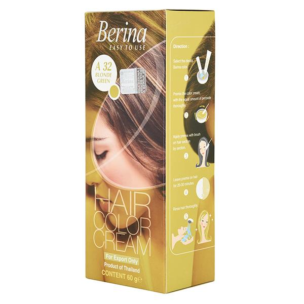 Netmeds | Berina A32 Blonde Green Hair Color Cream 60 gm
