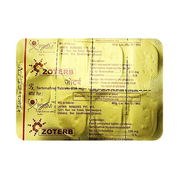 Zoterb 250mg Tablet 7'S - Fungal Infections-Anf
