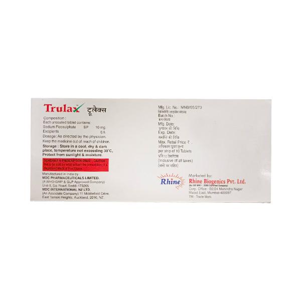 TRULAX Tablet 10's - Constipation-Lax