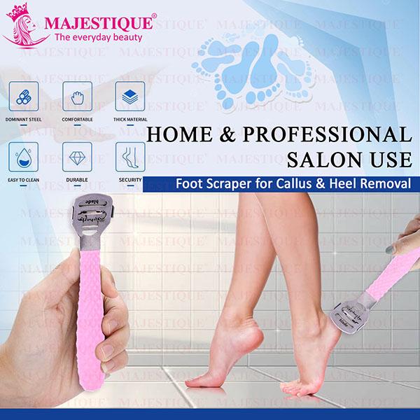 Majestique Corn Cutter for Foot, Hard Skin and Callus Remover with 10 Blades - Multicolor 1's - Cleansing Brushes