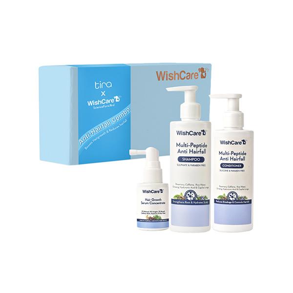 Netmeds | WishCare Anti Hairfall Kit- with Anti Hairfall Shampoo & Conditioner Concentrate for Hair Growth 480ml 1's