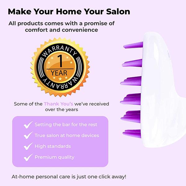 Winston Manual Scalp Massager Soft Silicone Bristles Anti Dandruff Exfoliation 100 gm - Massagers