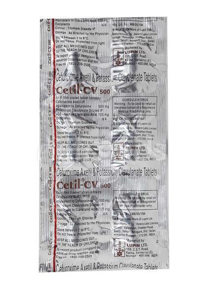 Cetil CV 500mg Tablet 6'S
