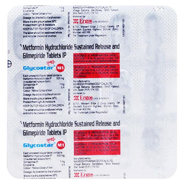 GLYCOSTAR M1 Tablet 15's - Diabetes-Ant