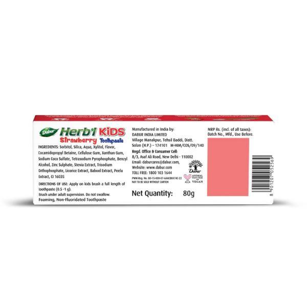 Dabur Herbal Kids Marvel Iron Man Edition Toothpaste (3+ Years) Strawberry Flavour 80 g - Toothpaste