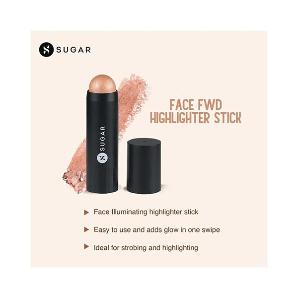 SUGAR Cosmetics Face Fwd Highlighter Stick - 03 Bronze Bellwether (Warm Gold) 7.5 gm - Highlighters & Illuminators